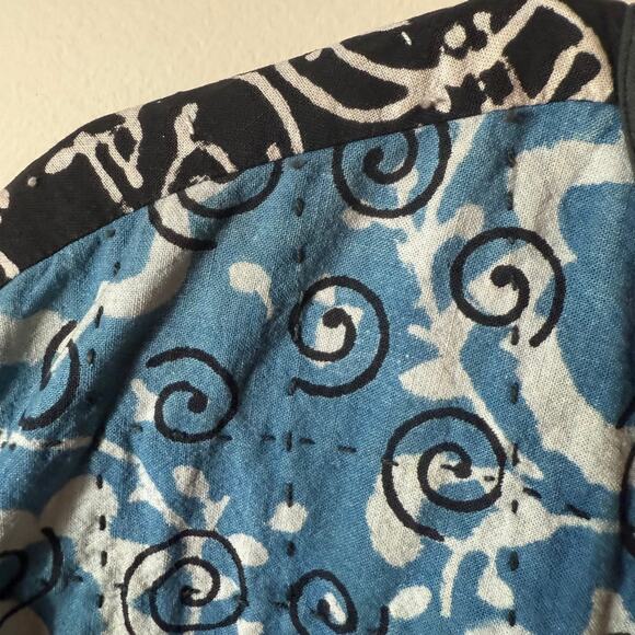 Kar-ma Quilted Patchwork Batik Jacket SZ XL India Boho - Picture 8 of 10